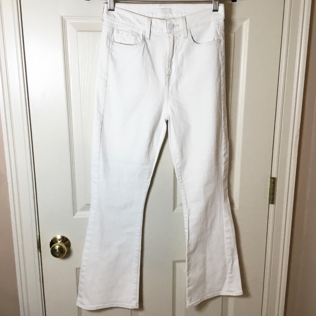 7 For All Mankind Creamy White Flare Jeans - Size 26